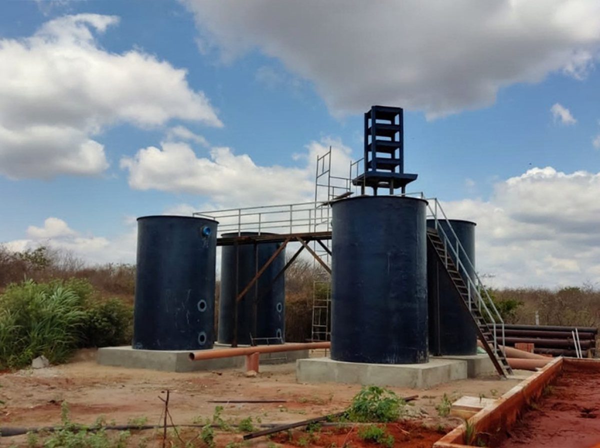 Estação Tratamento Água na adutora do Garrincho, em São Raimundo Nonato (Foto: Divulgação / Governo do Piauí)