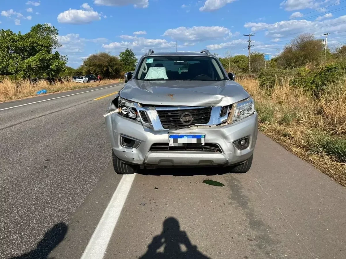 Carro envolvido no acidente (Foto: Divulgação/PRF)